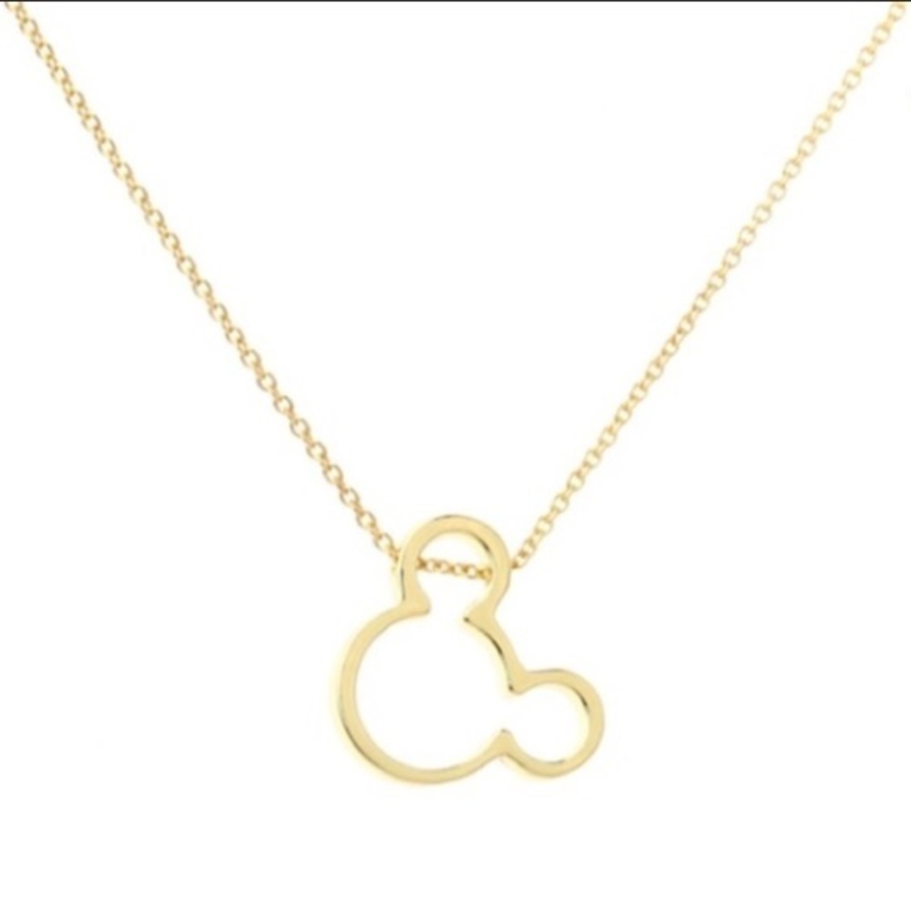 Gold-tone Disney Inspired Mickey Outline Necklace